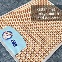 Alfombra Refrescante de Ratán Moderna para Mascotas, Colchoneta de Verano para Perros y Gatos, Transpirable, Lavable, Antideslizante, Alivio del Calor