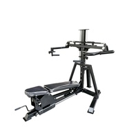 Mesin Chest Shoulder Press 3 in 1, Bangku Adjustable Flat Incline Decline untuk Latihan Tubuh Bagian Atas di Rumah dan Komersial