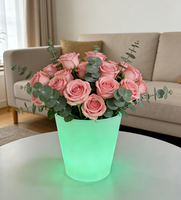 Vase/Pot de fleurs lumineux à LED RGB pour jardin et décoration extérieure, indice de protection IP65, 16 couleurs, éclairage LED pour pot de fleurs