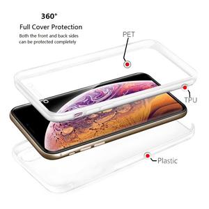 360 Full Body A Doppio Strato Sottile di Caso di Cristallo <span class=keywords><strong>Trasparente</strong></span> con Built-in Protezione Dello Schermo per il iPhone di <span class=keywords><strong>Apple</strong></span> 11 per samsung - Product Image 4