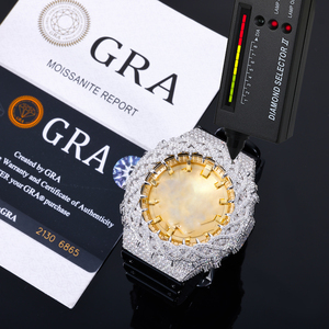 Buss Down GA2100 Moissanite Thorn Watch Case Luxury Gold Plated VVS Diamond Iced Out Watch Bezel Parts Hip Hop Jewelry - Product Image 4