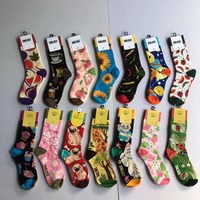 Baleine Drôle Coton Chaussettes Animal Fruit Paysage Caractère AB Fun Chaussettes Odd Nouveauté Chaussettes Unisexe