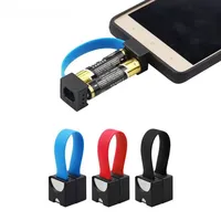 Chargeur d'urgence universel pour téléphone, alimenté par 2 piles AA normales, mini batterie externe portable pour téléphone avec prise Micro USB/Type-C