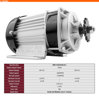 Kit de roue à moteur sans balais à engrenages pour chariot à une roue, entraînement par chaîne, 10 pouces, 48V, 500W, 750W
