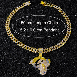 2026 New Hiphop Personalized <b>Style</b> Gold Silver Plated Ram <b>Head</b> Pendant Necklace Cool Punk Trendy Mens Necklace Wholesale Jewelry - Product Image 5