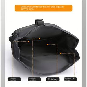 Custom Logo Outdoor <b>Men</b> Designer Daily Travel Backpack Waterproof Durable Anti Theft College School Roll up Laptop Backpack <b>Bag</b> - Product Image 4