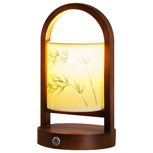 Chinese Style Table Lamp E27 Led <b>Push</b> <b>Button</b> <b>Switch</b> Eye Caring Bedroom Tea Room Decor - Product Image 5