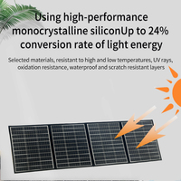 Panneau solaire portable pliable 100W 120W 200W 300W, chargeur solaire étanche IP65 pour le camping, les camping-cars et les voyages en plein air