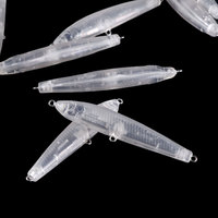 7.5CM 7.2G gros blanc eau douce Stickbait crayon leurre bricolage non peint en plastique dur leurre de pêche