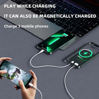 Schitec Batterie Externe Ultra-Mince 5000mAh Sans Fil 15W 20W Matériau Sûr ABS Chargeur Magnétique Portable pour le Voyage