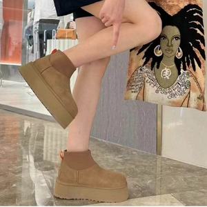 Giày <span class=keywords><strong>Ugg</strong></span> Rain Mini Snow Boots Xuất Khẩu Nam Nữ Ngắn Mới Da Lót Nhung Giữ Ấm Bông Tăng Chiều Cao - Product Image 2