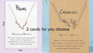 Collier pendentif astrologique HOVANCI Or Lion Balance Bélier, 12 signes du zodiaque, collier en cristal signe du zodiaque pour femmes - Product Image 5