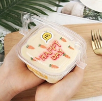 Vente en gros corbeille à fleurs forme carrée conteneur d'emballage pour dessert boîte à emporter transparente pour gâteau en mousse boîte à dessert pour enfants