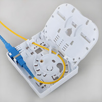 Boîtier de terminaison à fibres optiques fixe par vis, cassette 2 ports SC Simplex en plastique blanc, sortie de données et d'informations, câblage réseau FO-FTB-02S 2