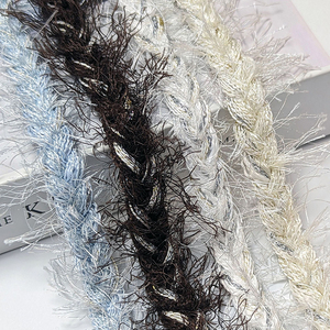 ริบบิ้นลายก้างปลาแบบเป็นมิตรต่อสิ่งแวดล้อมปี 2026 ขนาด <span class=keywords><strong>1</strong></span>.3 ซม. ทอมือจากโพลีเอสเตอร์/ผ้าฝ้าย พร้อมด้วยด้ายสีทองและสีเงินสำหรับตกแต่งเสื้อผ้า - Product Image 2