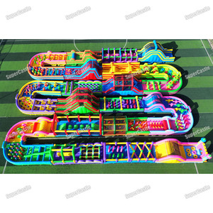 Pista de Obstáculos Inflable Gigante, Juego de Obstáculos Inflable Comercial, Parque Inflable Personalizado de Fábrica para Negocios de Alquiler al Aire Libre - Product Image 3