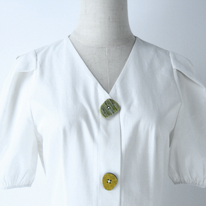 Guangzhou 2020 de moda de señoras Irregular botones tejido sexy dama elegante vestidos casuales - Product Image 2