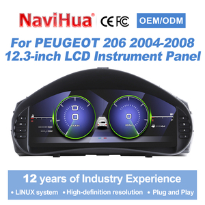 Panel de Instrumentos Digital Navihua con Pantalla LCD, Sistema CarPlay Linux para Peugeot 206 2004-2008, Actualización del Velocímetro - Product Image 1