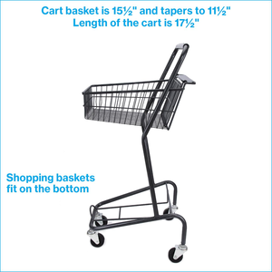 Supermarket KTV Large Shopping Mall Portable Double-Layer Japanese Shopping Basket <b>Trolley</b> with <b>Platform</b> Structure - Product Image 2