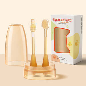 Brosse à dents en silicone de haute qualité pour bébé, nettoyage de la langue du bébé, produits maternels et pour bébés - Product Image 2