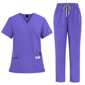 Uniforme Professionnel Unisexe de Soins de Santé, Tunique de Laboratoire 2 Pièces en Jean Imprimé Tendance, Confortable et Respirant, OEM - Product Image 6