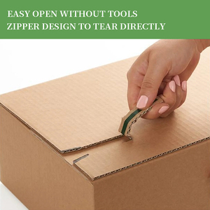 Tùy chỉnh in thương mại điện tử sóng tự niêm phong hộp giấy tái chế các tông dây kéo Tear Strip bưu phẩm bao bì vận chuyển hộp - Product Image 5