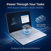 Ordinateur portable Yifang OEM/ODM personnalisé de 14,1 pouces avec processeur AMD Ryzen 5 6600H et mémoire LPDDR5, adapté à un usage professionnel