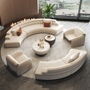 Muebles de Sala de Estar Modernos de Lujo Ligero para Tienda 4S, Oficina, Área de Hotel, Recepción-Ventas, Sala de Estar 20250621L - Product Image 2