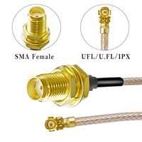 Câble coaxial RG178 SMA femelle vers U.FL MHF1 câble coaxial de raccordement en queue de cochon câble d'extension à faible perte pour antenne radio Wi-Fi