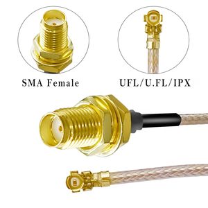 RG178 Koaxialkabel SMA-Buchse zu U.FL MHF1 Koax Pigtail-Überbrückung kabel Verlust armes Verlängerung kabel für Wi-Fi-Radios-Antenne - Product Image 4