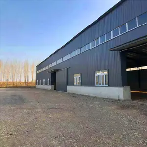 Almacén de estructura de acero prefabricado Casa prefabricada Estructura de acero Marco Cobertizo de almacenamiento Taller