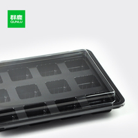 6 pièces Macaron Blister emballage jetable en plastique alimentaire conteneur boîte pour Sandwich Pizza Hamburger pain fabriqué à partir de matériau PET