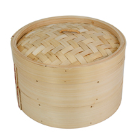 Ensemble de paniers vapeur en bambou multifonctionnels à 2 étages de 6 pouces, support de casserole, écologique, applicable aux cuisinières à gaz et à induction, logo personnalisé