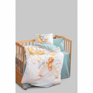 Juego de Ropa de Cama para Bebé 100% Algodón, Estilo Occidental Moderno, Edredón con Relleno de Seda y Funda con Diseño de Dibujos Animados para el Hogar - Product Image 2