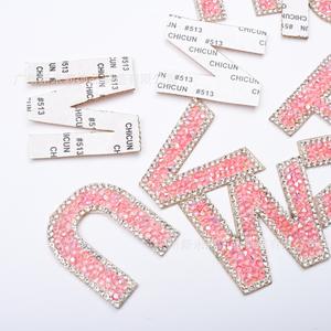 Patch thermocollant en strass et perles, lettre initiale A-<span class=keywords><strong>Z</strong></span>, alphabet scintillant, lettres anglaises en strass et perles - Product Image 4