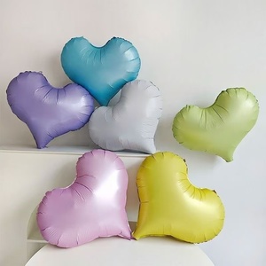 Palloncini in Foil a Forma <span class=keywords><strong>di</strong></span> Cuore da 20 Pollici, Bianco Opaco, Giallo, Rosa, Blu, per Decorazioni <span class=keywords><strong>di</strong></span> Compleanni, Matrimoni, <span class=keywords><strong>San</strong></span> <span class=keywords><strong>Valentino</strong></span> e Feste - Product Image 5