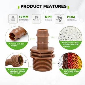 <span class=keywords><strong>Kit</strong></span> de Conectores para Sistema de Riego por <span class=keywords><strong>Goteo</strong></span>, Conector en T, Codo, Cruz, Roscado, Plástico, 17mm, 1/2 Pulgada, para Jardín e Invernadero - Product Image 3