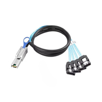 Kabel Mini SAS Eksternal Circle Interconnect SFF-8088 26Pin 12Gbps SAS 3.0 Terlindung Twinax Isolasi Busa PE 300V Penyimpanan Server