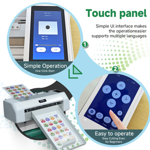 Máquina de corte de contornos para etiquetas, desde almacén local en EE. UU., con cámara CCD, cortadora de pegatinas y etiquetas, alimentación automática, pantalla táctil, USB, disco U, IA - Product Image 5