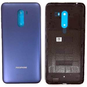 Cover posteriore Pocophone F1 blu tinta unita, custodia di ricambio per telefono - Product Image 1