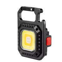 Senter Mini LED Cob Super terang, senter darurat aluminium multifungsi, gantungan kunci untuk penggunaan luar ruangan