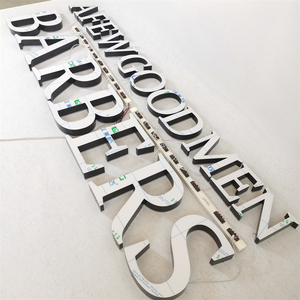 Panneau d'affichage extérieur personnalisé illuminé par LED Nom de boutique avant en aluminium Lettres lumineuses 3D pour salon de coiffure - Product Image 4