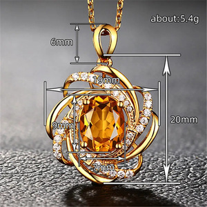 Vintage Boho Floral Pendant Necklace For Women Hollow Design Fashion Daily Jewelry - Product Image 6