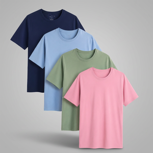 เสื้อยืดคอกลม แขนสั้น ทรงปกติ ผ้าเจอร์ซีย์คอตตอน 100% คุณภาพสูง ระบายอากาศได้ดี ไม่หดตัว เหมาะสำหรับทุกเพศ - Product Image 2