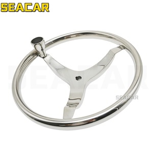 Volante para barco Seacar de acero inoxidable de 3 radios, control marino para embarcaciones - Product Image 2