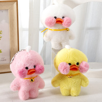 Porte-clés en peluche chiot Lalafanfan mignon 12*10cm, pendentif dessin animé doux et moelleux, breloque de sac avec clochette, jouet en peluche, cadeau pour filles