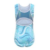 Ensemble de justaucorps de gymnastique sans manches personnalisés pour filles B93 avec jupe en mousseline scintillante et chouchou pour cheveux – Tenue de danse et de gymnastique pour enfants