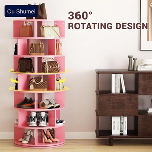 Étagère à chaussures rotative à 360 °, sur pied, vitrine pour chaussures et sacs de centre commercial, étagère de rangement et de décoration pour la maison - Product Image 2