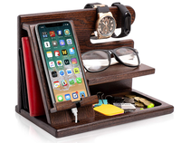 Ysdtaai — support personnalisé en bois pour téléphone, porte-clé, présentoir de montres, porte-monnaie, cadeau multifonctionnel