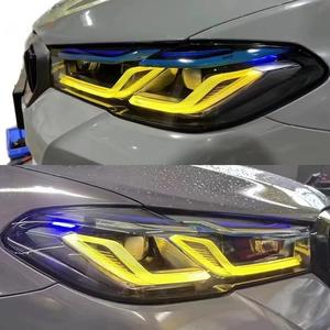 21-23 M5 G38 G30 Golden Eye <b>LED</b> <b>Headlights</b> Free Switching Two-Color Day Running Light White Yellow Modes Upgradable for Optimal - Product Image 1